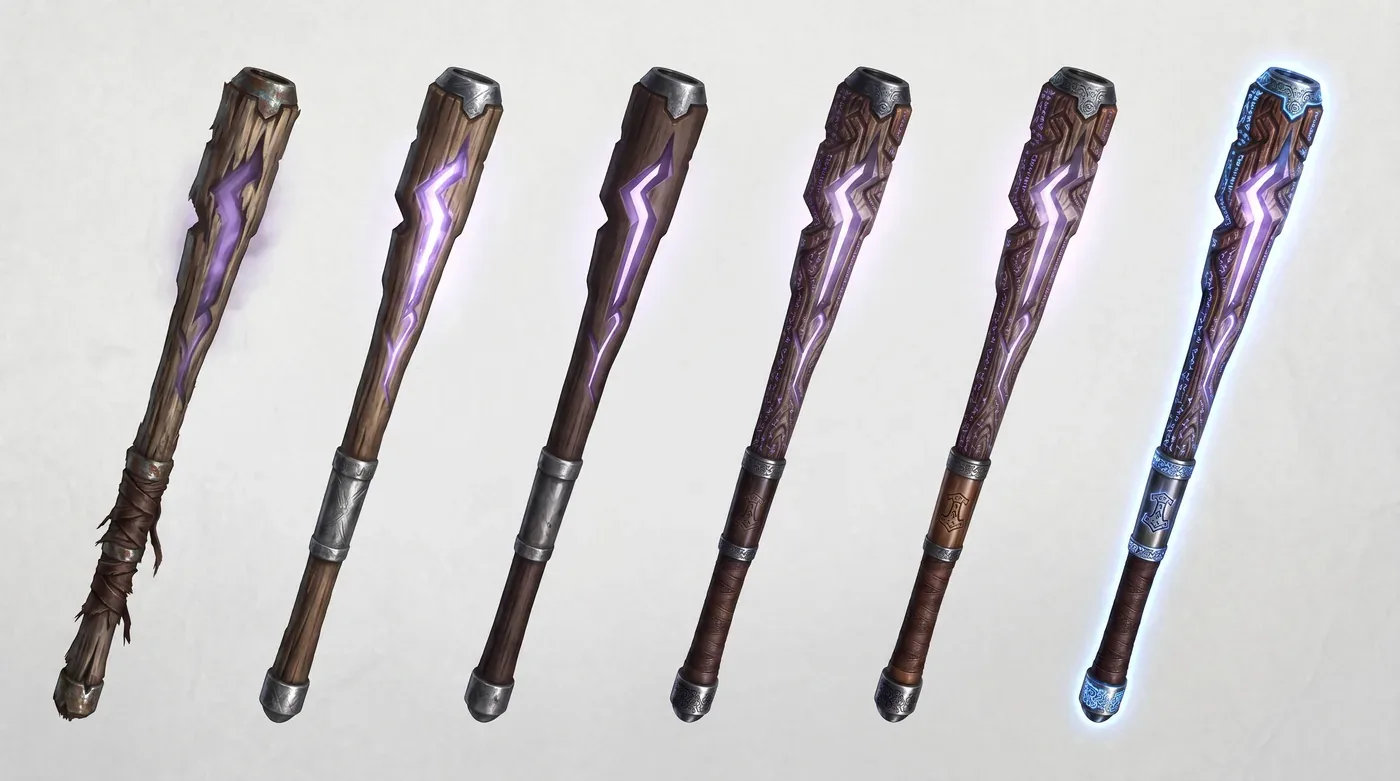Concepts officiels de bâtons arcaniques pour Mithrall