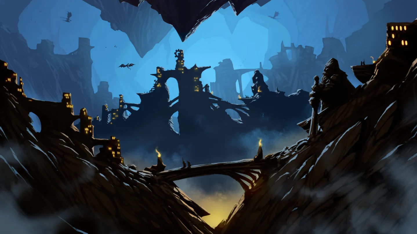 Illustration officielle d’une cité souterraine de Mithrall