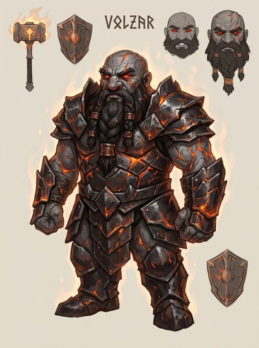 Concept officiel d’un guerrier Volzar