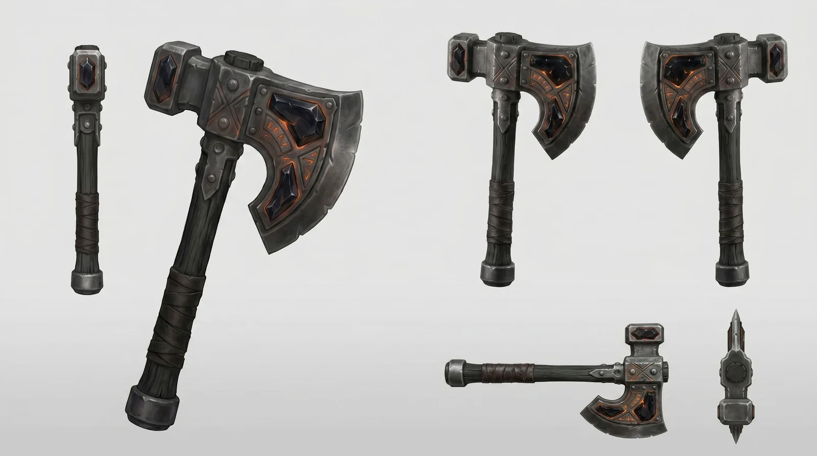 Concept officiel d’une hache Volzar dans Mithrall